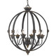 Jules Six Light Chandelier (0892-6 ABI)