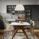 Rue Five Light Pendant (1081-5P BLK-PSG)