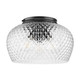 Adeline Three Light Flush Mount (1088-3FM BLK-CLR)