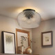 Adeline Three Light Flush Mount (1088-3FM BLK-CLR)