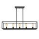 Wesson Five Light Linear Pendant (2072-LP BLK)