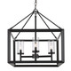Smyth Four Light Chandelier (2073-4 BLK-CLR)