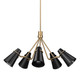 Reeva Five Light Chandelier (2122-5 MBS-BLK)