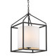 Golden - 2243-3P BLK-MWS - Three Light Pendant - Manhattan - Matte Black