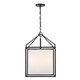 Manhattan Three Light Pendant (2243-3P BLK-MWS)