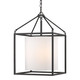 Manhattan Three Light Pendant (2243-3P BLK-MWS)