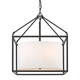 Manhattan Five Light Chandelier (2243-5 BLK-MWS)
