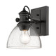 Hines One Light Semi-Flush Mount (3118-1SF BLK-SD)