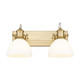 Golden - 3118-BA2 BCB-OP - Two Light Vanity - Hines - Brushed Champagne Brass