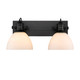 Golden - 3118-BA2 BLK-OP - Two Light Bath Vanity - Hines - Matte Black