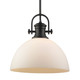 Golden - 3118-L BLK-OP - One Light Pendant - Hines - Matte Black