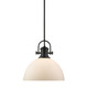Hines One Light Pendant (3118-L BLK-OP)
