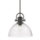 Golden - 3118-L RBZ-SD - One Light Pendant - Hines - Rubbed Bronze