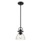 Hines One Light Mini Pendant (3118-M1L BLK-SD)