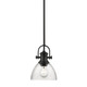 Hines One Light Mini Pendant (3118-M1L BLK-SD)