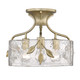 Golden - 3160-SF WG-HWG - Three Light Semi-Flush Mount - Calla - White Gold