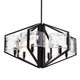 Varsha Six Light Chandelier (3162-6 BLK-HWG)