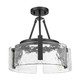 Aenon Three Light Semi-Flush Mount (3164-3SF BLK-HWG)
