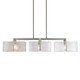 Golden - 3164-LP PW-HWG - Three Light Linear Pendant - Aenon - Pewter