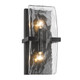 Aenon Two Light Wall Sconce (3164-WSC BLK-HWG)