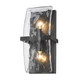 Aenon Two Light Wall Sconce (3164-WSC BLK-HWG)