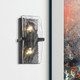 Aenon Two Light Wall Sconce (3164-WSC BLK-HWG)