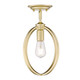 Golden - 3167-1SF OG - One Light Semi-Flush Mount - Colson - Olympic Gold