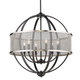 Golden - 3167-6 BLK-PW - Six Light Chandelier - Colson - Matte Black