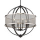Colson Six Light Chandelier (3167-6 BLK-PW)