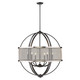 Colson Nine Light Chandelier (3167-9 BLK-PW)