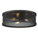 Golden - 3168-FM15 BLK-BLK - Three Light Flush Mount - Channing - Matte Black