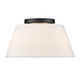 Penn Three Light Flush Mount (3189-FM BLK-MWS)