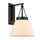 Penn One Light Wall Sconce (3189-WSC BLK-MWS)