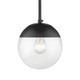 Dixon One Light Pendant (3219-S BLK-BLK)