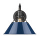 Golden - 3306-1W BLK-NVY - One Light Wall Sconce - Orwell - Matte Black