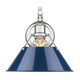 Golden - 3306-1W CH-NVY - One Light Wall Sconce - Orwell - Chrome