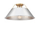 Golden - 3306-3FM BCB-CH - Three Light Flush Mount - Orwell - Brushed Champagne Brass