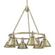 Golden - 3306-6 AB-AB - Six Light Chandelier - Orwell - Aged Brass