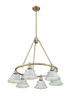 Golden - 3306-6 AB-DB - Six Light Chandelier - Orwell - Aged Brass