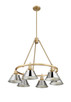 Golden - 3306-6 BCB-CH - Six Light Chandelier - Orwell - Brushed Champagne Brass