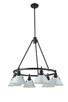 Orwell Six Light Chandelier (3306-6 BLK-DB)
