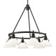 Golden - 3306-6 BLK-OP - Six Light Chandelier - Orwell - Matte Black