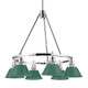 Golden - 3306-6 CH-GN - Six Light Chandelier - Orwell - Chrome
