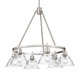 Golden - 3306-6 PW-CLR - Six Light Chandelier - Orwell - Pewter