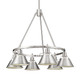 Golden - 3306-6 PW-PW - Six Light Chandelier - Orwell - Pewter