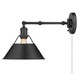 Orwell One Light Wall Sconce (3306-A1W BLK-BLK)