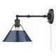 Orwell One Light Wall Sconce (3306-A1W BLK-NVY)