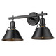 Orwell Two Light Bath Vanity (3306-BA2 BLK-BLK)