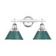Golden - 3306-BA2 CH-GN - Two Light Vanity - Orwell - Chrome