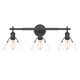 Orwell Three Light Bath Vanity (3306-BA3 BLK-CLR)